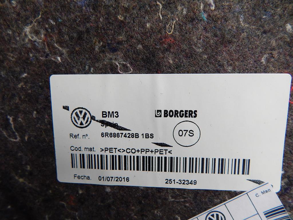 VW POLO 6C boot upholstery right rear part 6R6867762G