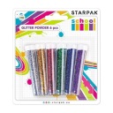 6 цветов x 4 г сыпучих декоративных блесток STARPAK
