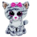 Maskot TY Beanie Boos Kiki - Sivá mačka, 42 cm Materiál tkanina