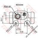 TRW CYLINDER RIGHT RENAULT CLIO I DO1998 SUPER 5 photo 2 - milautoparts-fr.ukrlive.com