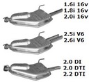 ГЛУШИТЕЛЬ OPEL VECTRA B 1.6 1.8 2.0 2 2.5 V6 END