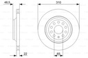 DISCS PADS BOSCH REAR - VW GOLF VI 310MM photo 2 - milautoparts-fr.ukrlive.com