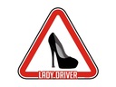 Наклейка на окно автомобиля «Леди-водитель» Женщина за рулем *17см