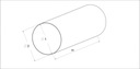 Kanał okrągły wentylacja rura PCV 150mm 0,5m KO150 Marka Awenta