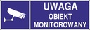 Наклейка Внимание, Объект мониторинга O2, 7х21 см