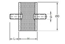 Vibroizolátor vankúš A 15/15 M4X10 Značka iné