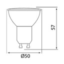 LED ŽIAROVKA HALOGEN GU10 5W BIELA NEUTRÁLNA 4000K 400lm 230V NEUTRAL WHITE Intenzita 400 lm