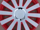 WHEEL COVERS 16 RED WHITE COLOR OPEL VW FORD MAZDA AUDI photo 3 - milautoparts-fr.ukrlive.com