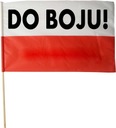 Flaga Polski z napisem 150x90cm dowolny nadruk bp Wysokość 90 cm