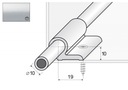 ALUMINIOWY PRĘT SCHODOWY 135cm SREBRO z uchwytami