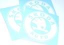 SKODA плоттер белая наклейка