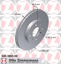 ZIMMERMANN DISQUES AVANT KIA PRIDE RIO 05- 256MM photo 2 - milautoparts-fr.ukrlive.com