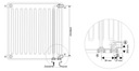 Ohrievač PURMO V22 spodný 600x600 1025W K DISPOZÍCII Maximálny pracovný tlak 10 bar