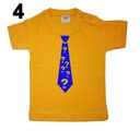 Detské tričko s kravatou vtipné tričká Dominujúca farba viacfarebná