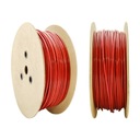 Oceľové lano v Otuline Povlak PVC červený 1/2mm 1x7 1mb Značka DQ-PP