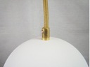 ZÁVESNÁ LAMPA GULIČKA 120mm KOVOVÁ SO ŽIAROVKOU BIELA Dĺžka/výška 113 cm