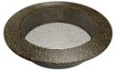 Решетка вентиляционная круглая каминная, диаметр 150, черно-золотая