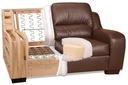 TURYN rohová sedačka, funkcia spania, úložný box na posteľnú bielizeň, talianska koža, 20001 Farba čalúnenia iná farba