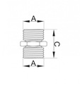 Spojka Nypel 1/2&quot; mosadz Hydroland 20,5 mm Značka Hydroland