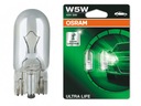 Лампа OSRAM W5W ULTRA LIFE, гарантия 4 года