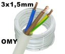 Бытовой кабель OMY, 100 м, 3x1,5 мм, белая медь