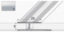 Aluminiowa listwa progowa łącząca A61 180cm SREBRO