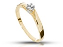 ABgold pierścionek zaręczynowy 0,08ct Vs/G wys.24h Rozmiar/Średnica wew. (mm) 14/17,00