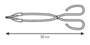 Kliešte na grilovanie nylonové PRESTO 30 cm Farba strieborná