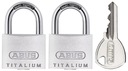 ABUS 2 НАВЕСНЫХ ЗАМКА ДЛЯ 1 НАВЕСНОГО ЗАМКА TITALIUM 727TI/30 НАБОР 2x30MM