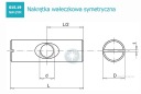 Гайка роликовая М6 х 10 х 20 SYMET 10 шт.