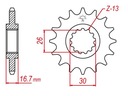 JT JTF333,15 Predný hnací zub Výrobca JT Sprockets