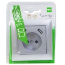 Sentia Jednozásuvka 16A USB 2x2,1A 5VD rám EAN (GTIN) 3838895453505