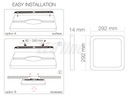 LED riadkový panel Easy Fix 24W 2300lm 2700K 249471 Druh povrchová montáž na strop