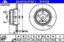 ATE POWER DISC DISCS REAR BMW X3 E83 X5 E53 324MM photo 2 - milautoparts-fr.ukrlive.com