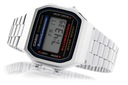 ELEKTRONIKUS KARÓRA CASIO RETRO A168WA-1YES Tok formája négyzetes