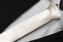 Белый гладкий УЗКИЙ галстук PEARL, 6 см, мужской gjs92