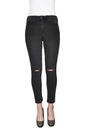 H&M Damskie Czarne Spodnie Jeansy Super Skinny Rurki Dziury Bawełna XS 34 Kolor czarny