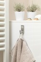 Kúpeľňový samolepiaci háčik tesa vodotesný Farba odtiene sivej a striebornej