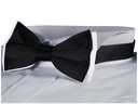 TIE + BOX Мужской галстук-бабочка черно-белый mu17
