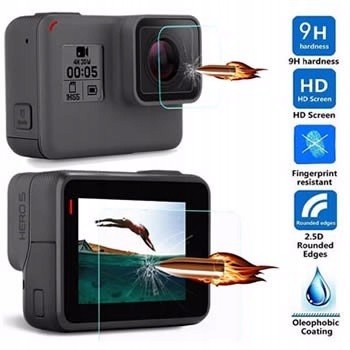 GoPro Hero 5 6 Szkło hartowane ochronne zestaw H9