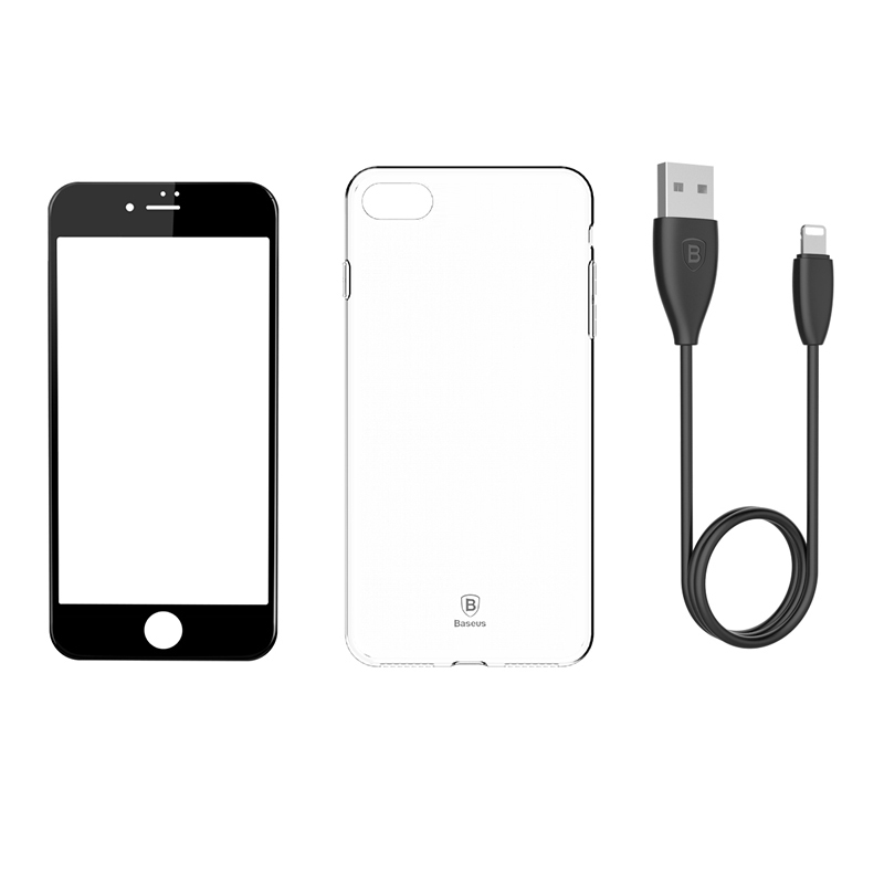 iPhone 7シリーズ 7台セット BASEUS 3 SETS ZESTAW SZKŁO ETUI KABEL IPHONE 7 - Inne - Do