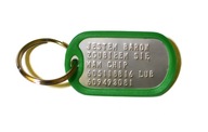 IDENTIFIKÁTOR S ADRESOU PRE PSA - ZELENÁ -DOG TAG