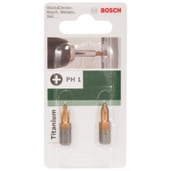 BOSCH Skrutkovací hrot TiN PH1 25mm 2ks 2609255916