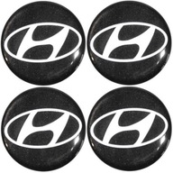 Nálepky na čiapky emblém Hyundai 60mm black sil