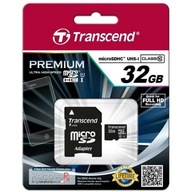 Karta micro SD 32GB Transcend UHs1 CLASS10 + adapt