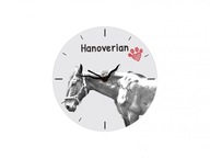 Hanoverský kôň Stojace hodiny s grafikou, MDF