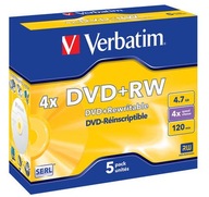Płyta DVD Verbatim DVD+RW 4,7 GB 5 szt.
