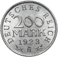 Nemecko - Weimar - Inflácia - minca - 200 Marek 1923 G - MINCOVŇA Z ROLKY