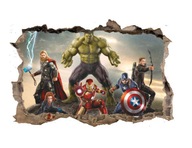 Nálepka na stenu - Hulk Captain America Thor Iron