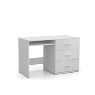biurko RAJ 3 szerokość 120 cm - z szufladami - biały połysk